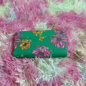 Trina Turk Vibrant Green Floral Wallet